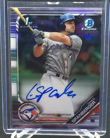 2019 TOPPS BOWMAN CHROME - C. SPANBERGER - #CPA-CS - #'D/249 - AUTOGRAPH REFRACTOR