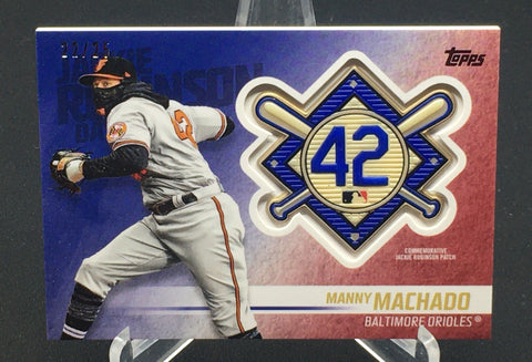 2018 TOPPS UPDATE - JACKIE ROBINSON DAY - M. MACHAD0 - #JRP-MM - #'D/25 - COMMEMORATIVE PATCH