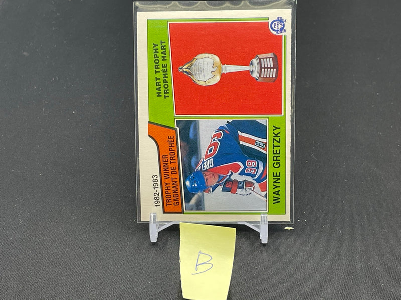 1983 O-PEE-CHEE - PAST WINNERS OF THE HART TROPHY - W. GRETZKY -