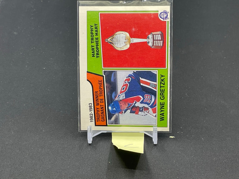 1983 O-PEE-CHEE - PAST WINNERS OF THE HART TROPHY - W. GRETZKY -