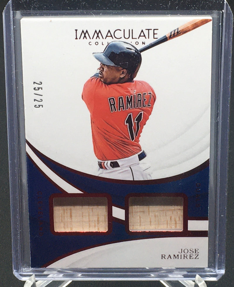2019 PANINI IMMACULATE COLLECTION - J. RAMIREZ - #ID-JR - #'D/25 - DUAL