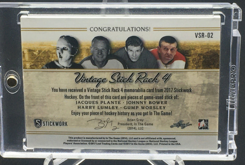 2017 LEAF IN THE GAME - STICKWORK - J. PLANTE / J. BOWER  / H. LUMLEY / G. WORSELY - #VSR-02 - #'D/5