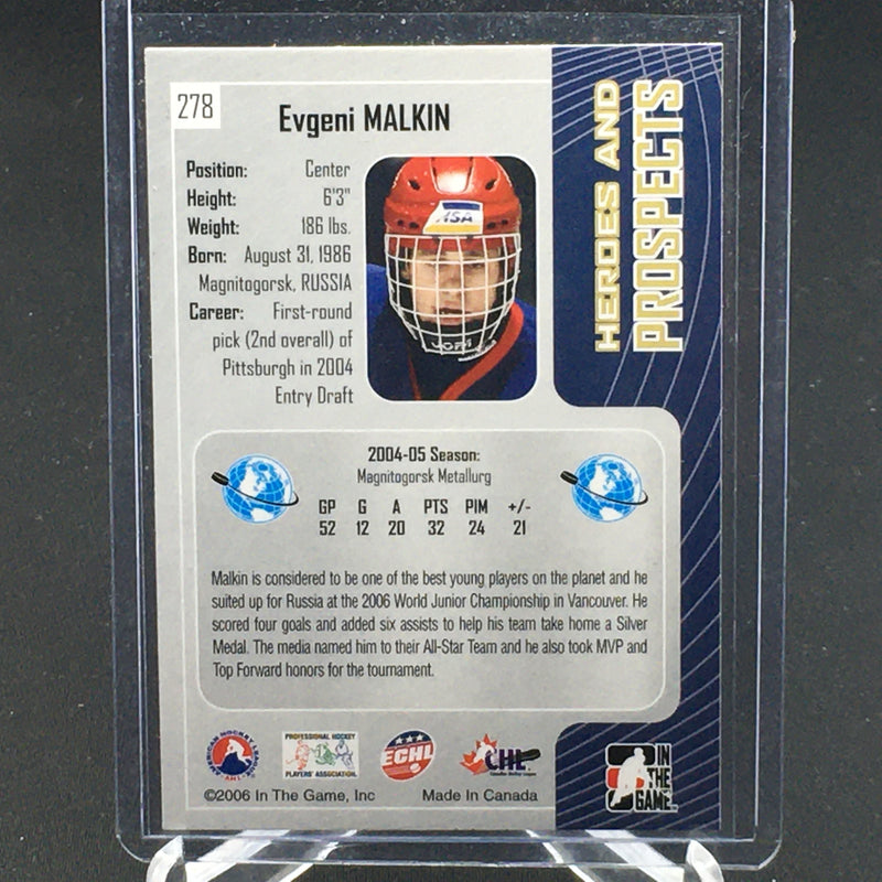 2006 IN THE GAME - HEROES AND PROSPECTS - E. MALKIN -