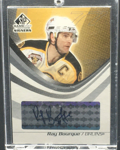 2004 UPPER DECK SP GAME USED - SIGNERS - R. BOURQUE - #SPS-RB - AUTOGRAPHED