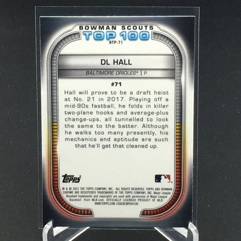 2021 TOPPS BOWMAN CHROME - BOWMAN SCOUTS TOP 100 - D. HALL -
