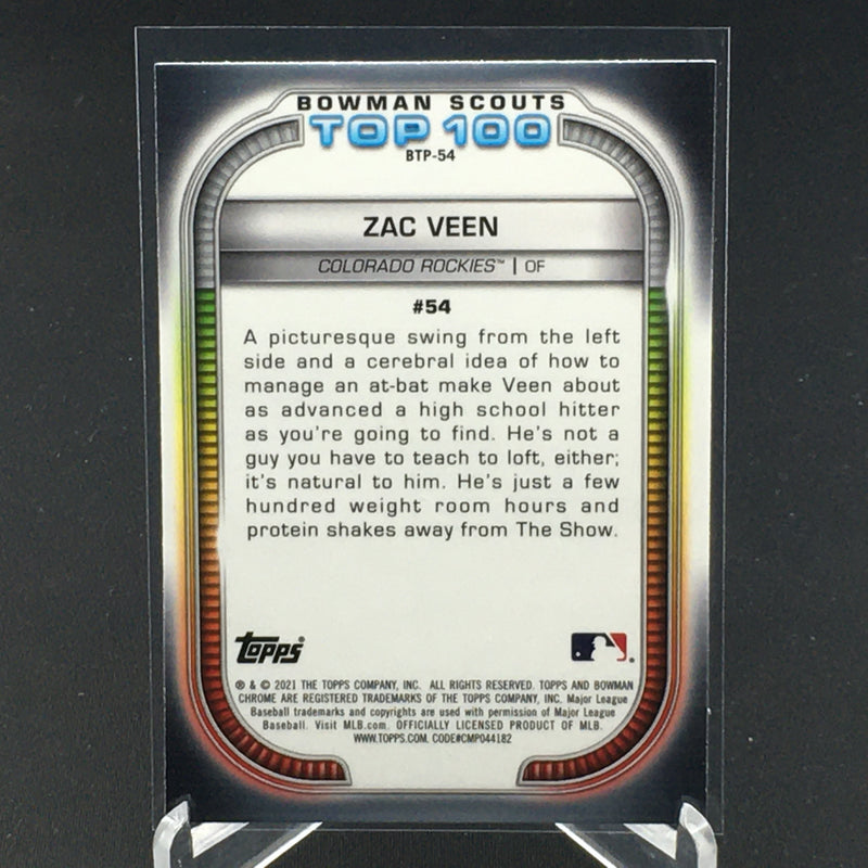 2021 TOPPS BOWMAN CHROME - BOWMAN SCOUTS TOP 100 - Z. VEEN -