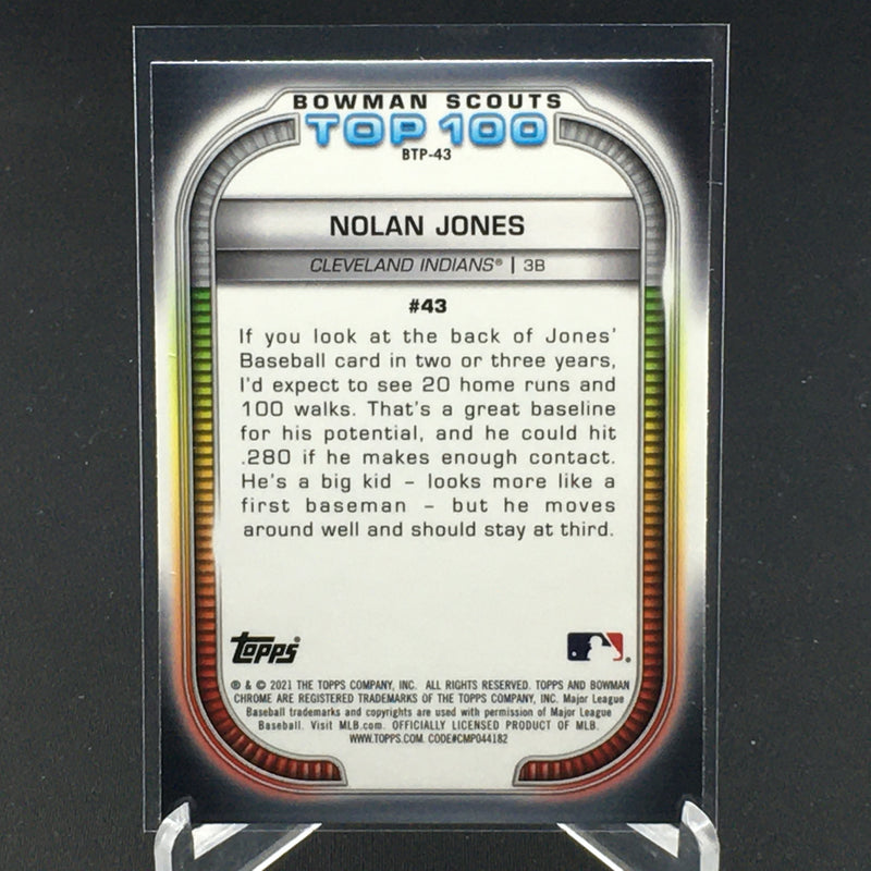 2021 TOPPS BOWMAN CHROME - BOWMAN SCOUTS TOP 100 - N. JONES -