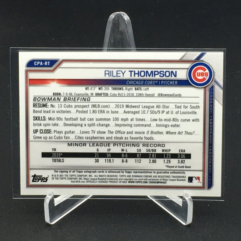 2021 TOPPS BOWMAN CHROME - 1ST BOWMAN - R. THOMPSON -