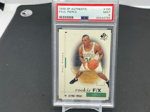 1998 SP AUTHENTIC - ROOKIE FX - P. PIERCE - #100 - #'D/3500 - PSA 9 - RC