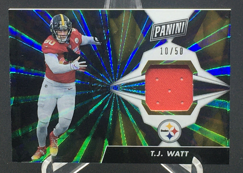 2019 PANINI - PANINI DAY FOOTBALL - T.  WATT - #TW - #'D/50 - JERSEY