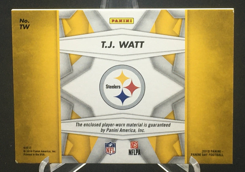 2019 PANINI - PANINI DAY FOOTBALL - T.  WATT - #TW - #'D/50 - JERSEY