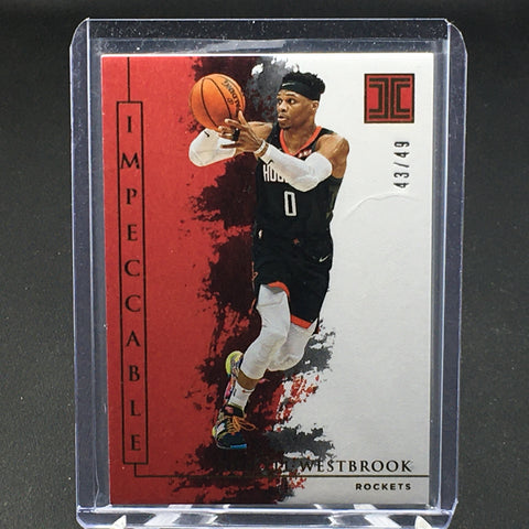 2019 PANINI IMPECCABLE - R. WESTBROOK - #76 - #'D/49