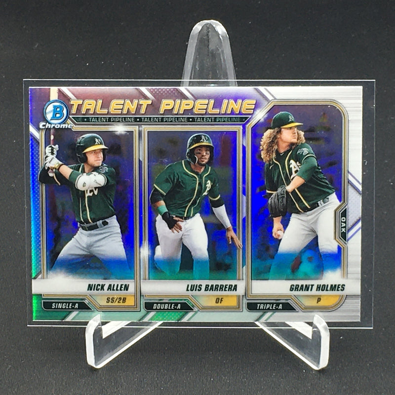 2021 TOPPS BOWMAN CHROME - TALENT PIPELINE - N. ALLEN/ L. BARRERA/ G. HOLMES -