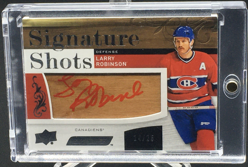 2018 UPPER DECK ENGRAINED - SIGNATURE SHOTS - L. ROBINSON - #SS-LR - #'D/25 - AUTOGRAPH - RED INK