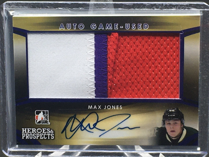 2015 LEAF IN THE GAME - HEROES AND PROSPECTS - M. JONES - #AGP-MJ1 - #'D/10 - AUTO/PATCH