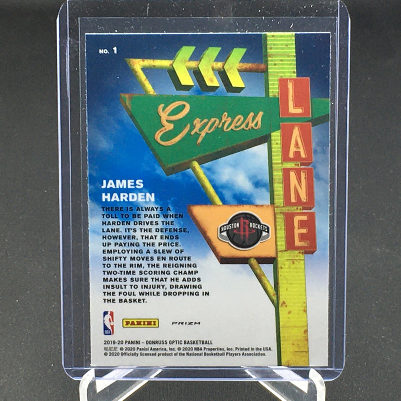 2019 PANINI DONRUSS OPTIC - EXPRESS LANE - PURPLE PRIZM - J. HARDEN -