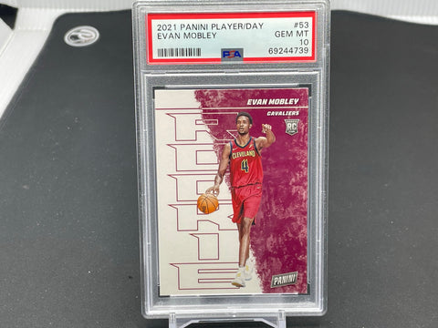 2021 PANINI PLAYER OF THE DAY - ROOKIE - E. MOBLEY - #53 - PSA 10 - RC