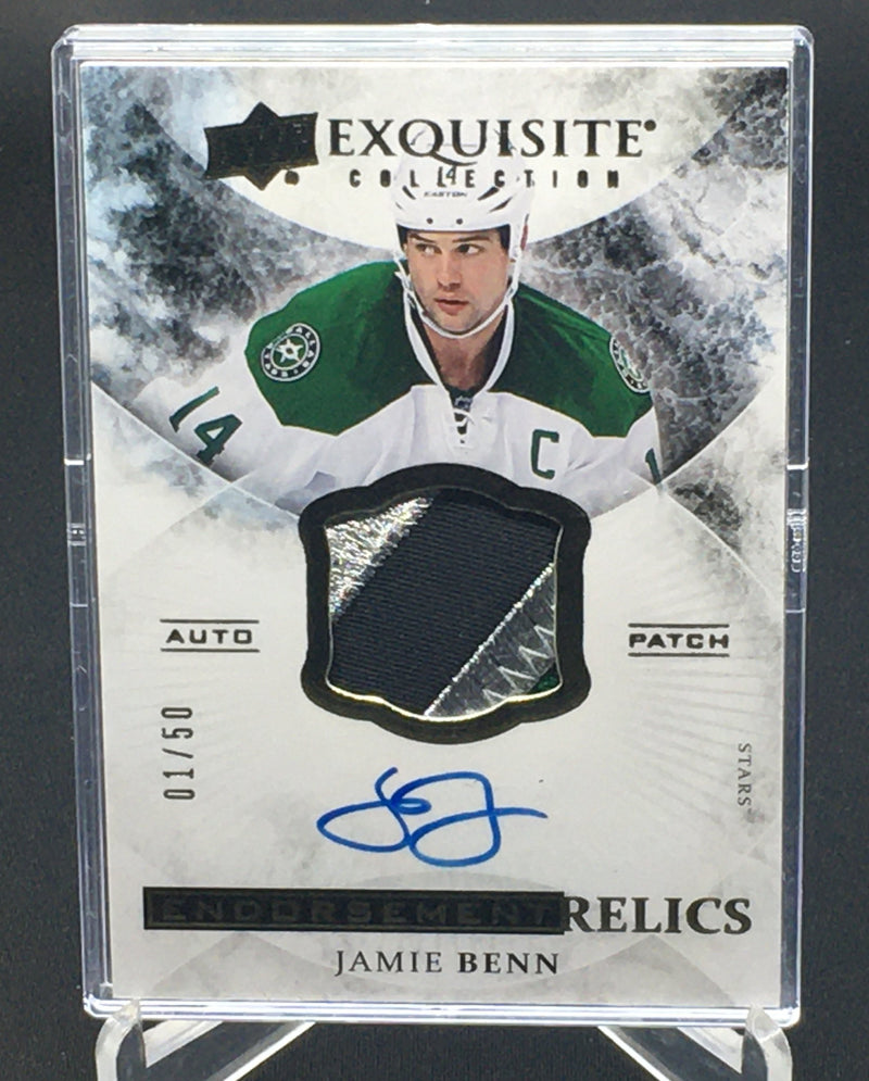 2015 UPPER DECK EXQUISITE - ENDORSEMENT RELICS - J. BENN - #ER-JB - #/50 - AUTO/PATCH