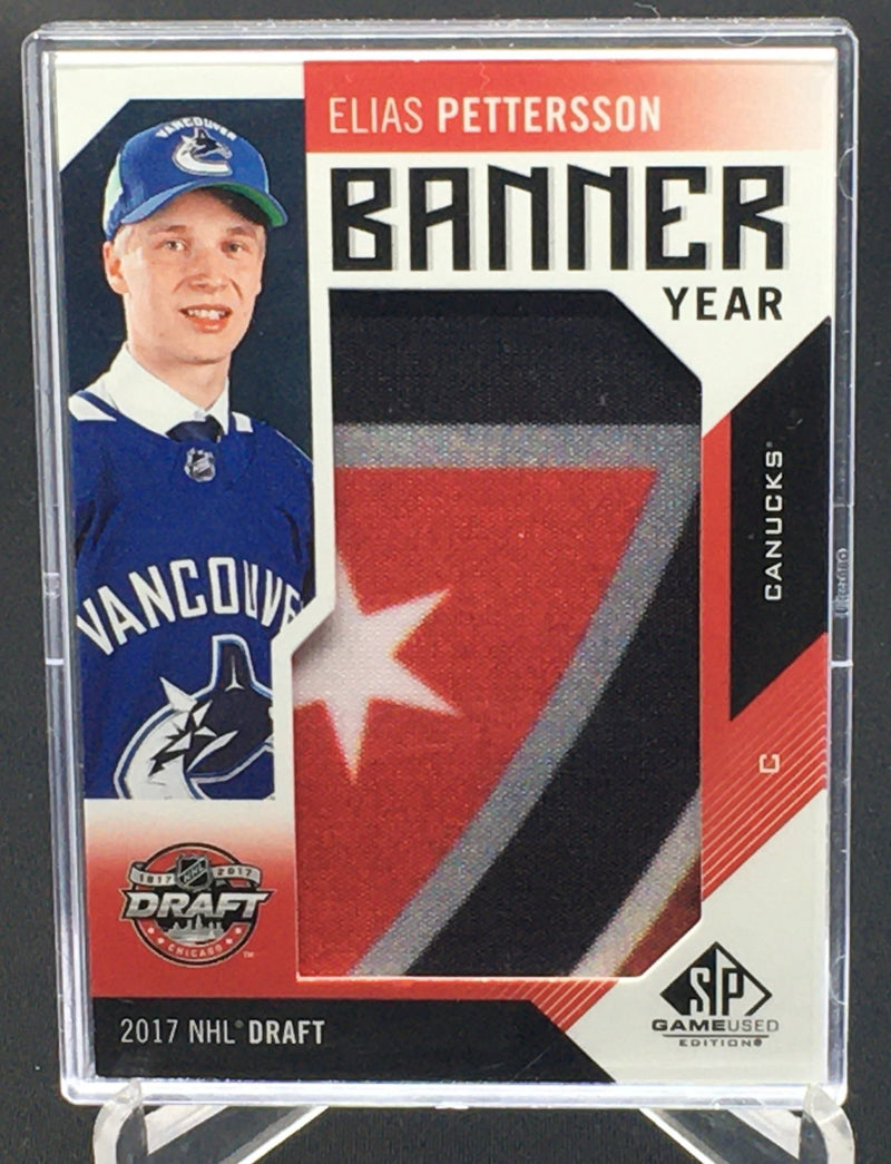 2018 UPPER DECK SP GAME USED - BANNER YEAR - 2017 NHL DRAFT - E. PETTERSON -