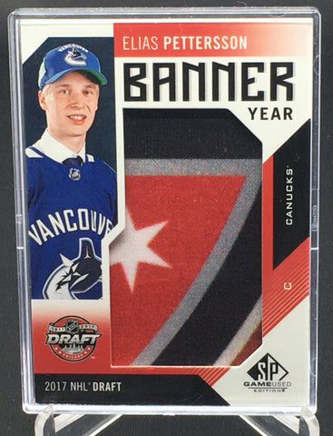 2018 UPPER DECK SP GAME USED - BANNER YEAR - 2017 NHL DRAFT - E. PETTERSON - #BD17-EP - BANNER