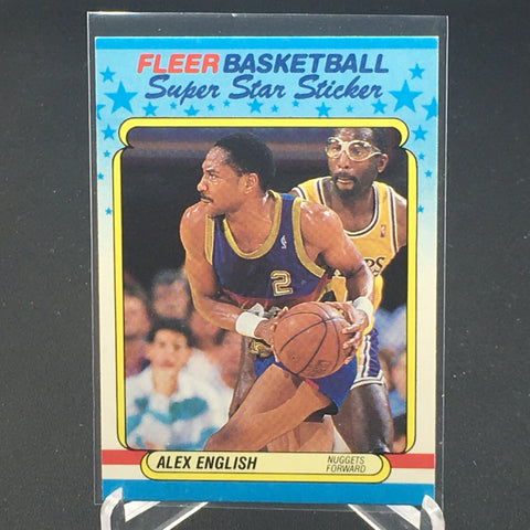 1988 FLEER BASKETBALL - SUPER STAR STICKER - A. ENGLISH - #4