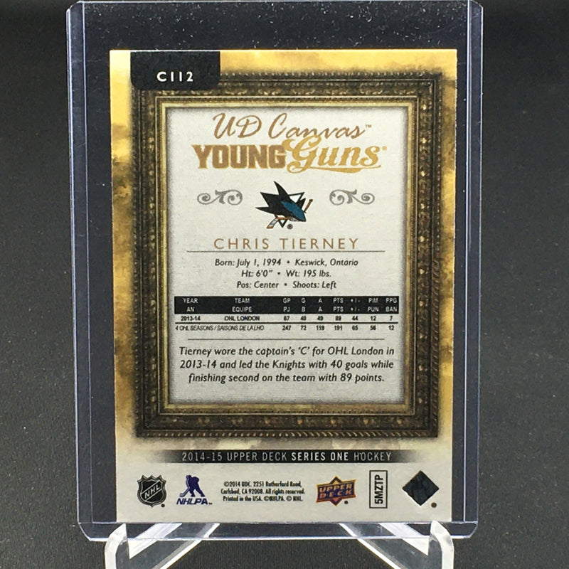 2014 UPPER DECK SERIES ONE - UD CANVAS - YOUNG GUNS - C. TIERNEY -