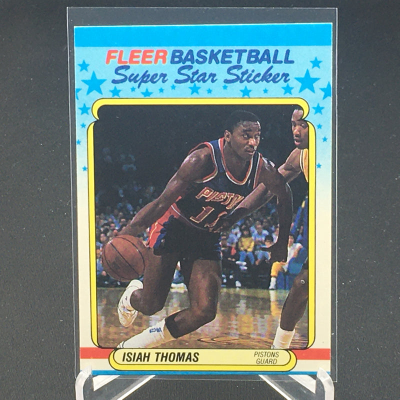 1988 FLEER BASKETBALL - SUPER STAR STICKER - I. THOMAS -