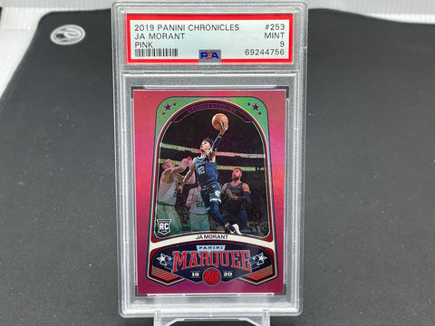 2019 PANINI CHRONICLES - PINK - J. MORANT - #253 - PSA 9 - RC
