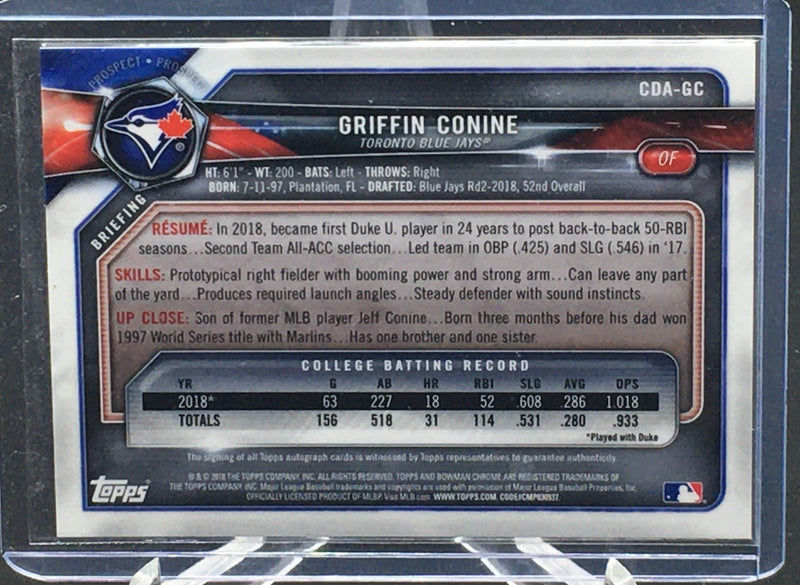 2018 TOPPS BOWMAN CHROME - 1ST BOWMAN - G. CONINE -