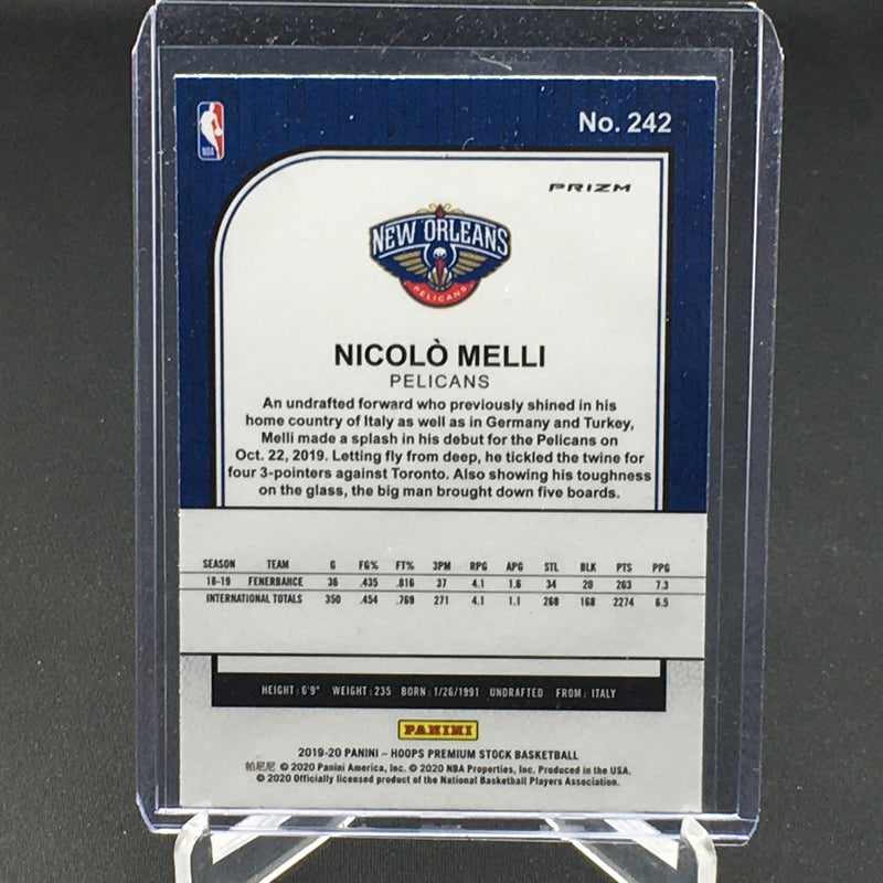 2019 PANINI HOOPS PREMIUM STOCK - SILVER FLASH PRIZM - N. MELLI -