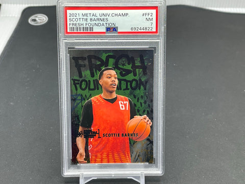 2021 UPPER DECK SKYBOX METAL UNIVERSE CHAMP - FRESH FOUNDATION - S. BARNES - #FF2 - PSA 7