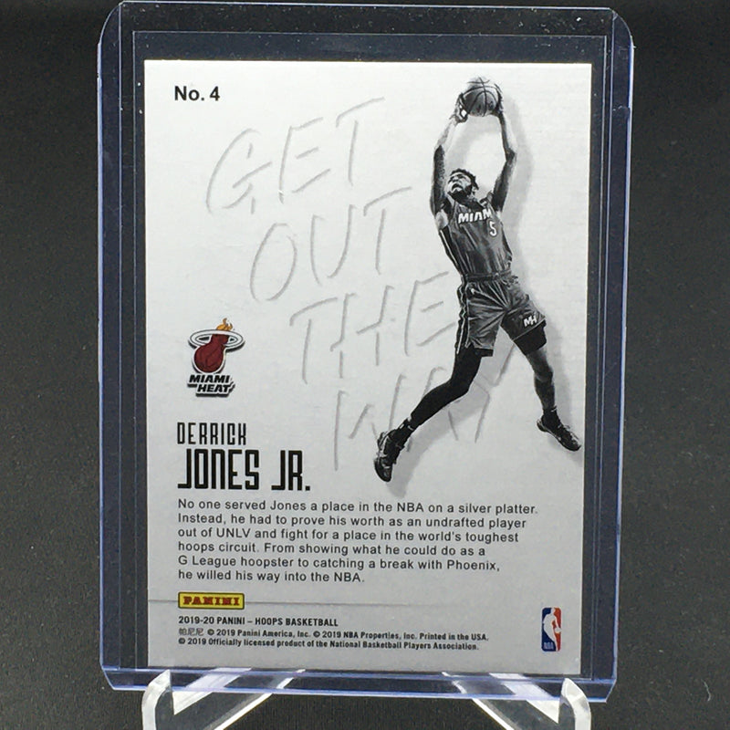 2019 PANINI HOOPS - GET OUT THE WAY - CHROME - GOLD FOIL - D. JONES JR. -