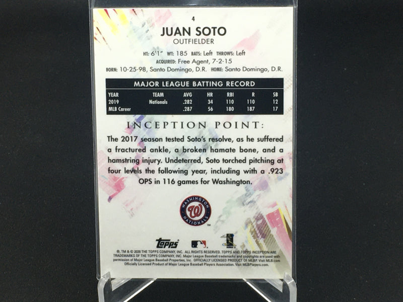 2020 TOPPS INCEPTION - J. SOTO -