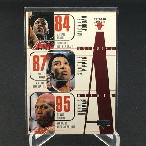 1996 UPPER DECK - BUILDING WINNER - M. JORDAN/ S. PIPPEN/ D. RODMAN/ T. KUKOC/ R. HARPER - #139