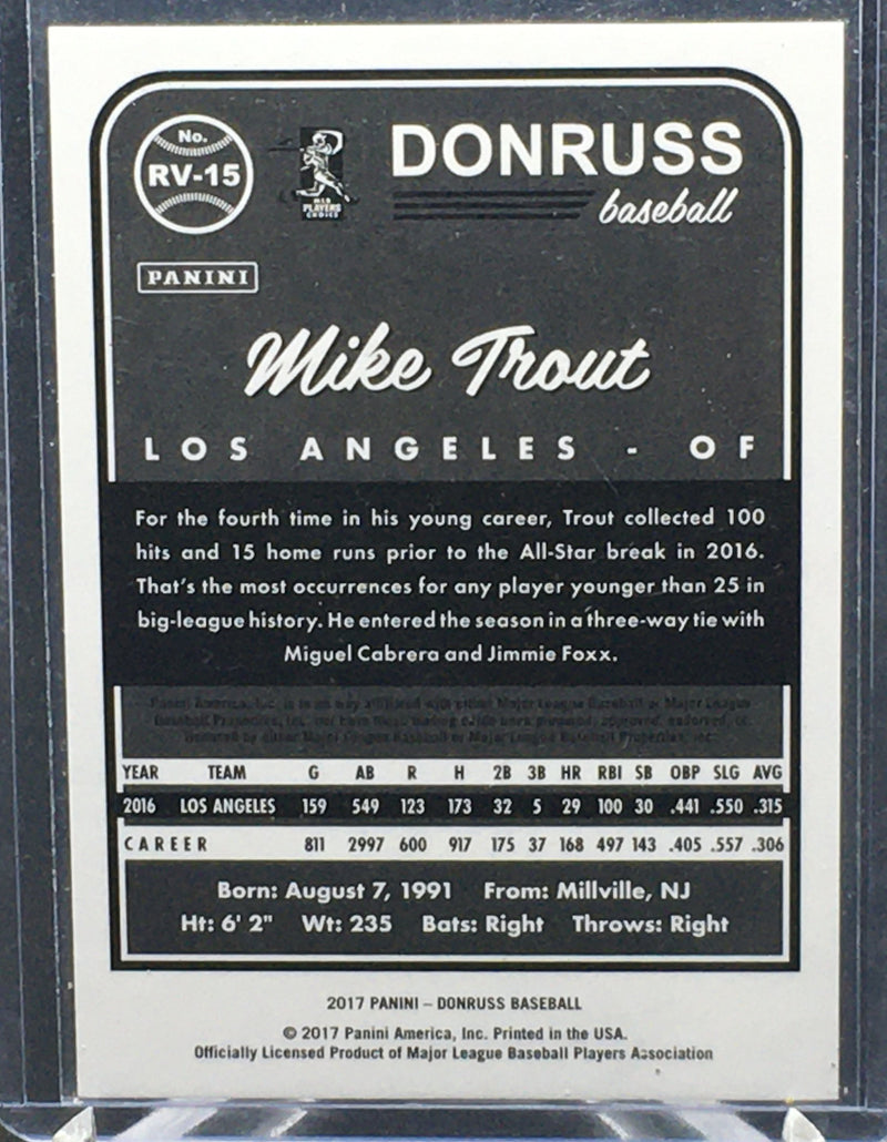 2017 PANINI DONRUSS - M. TROUT - #RV-15 - #'D/199