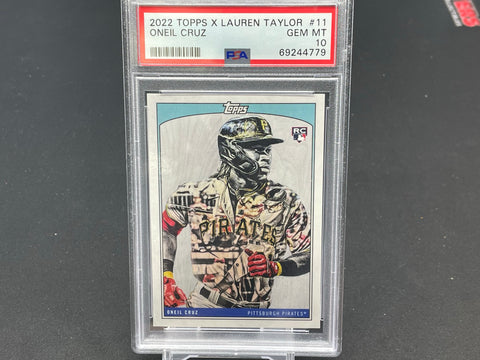 2022 TOPPS X LAUREN TAYLOR - O. CRUZ - #11 - PSA 10 - RC