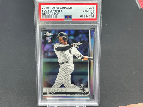 2019 TOPPS CHROME - REFRACTOR - E. JIMENEZ - #202 - PSA 10 - RC
