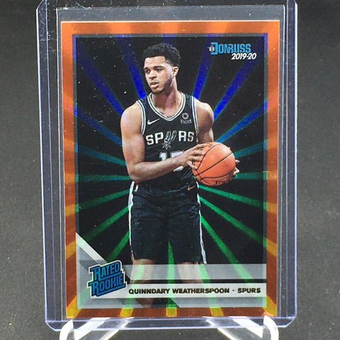 2019 PANINI DONRUSS - ORANGE LASER - RATED ROOKIES - Q. WEATHERSPOON - #243 - RC