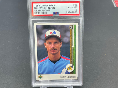 1989 UPPER DECK - STAR ROOKIE - R. JOHNSON - #25 - PSA 8 - RC