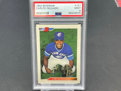 1992 BOWMAN - C. DELGADO - #127 - PSA 9 - RC