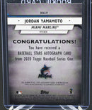 2020 TOPPS SERIES ONE - BASEBALL STARS BLACK - J. YAMAMOTO - #BSA-JY - #'D/199 - AUTOGRAPH - RC
