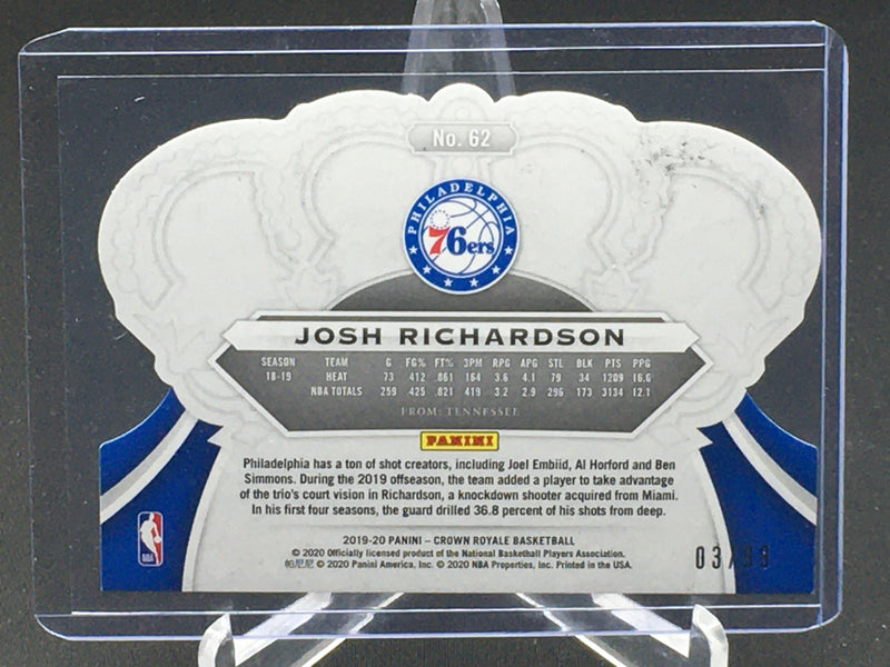 2019 PANINI CROWN ROYALE - BLUE CRACKED ICE - J. RICHARDSON - #62 - #'D/99