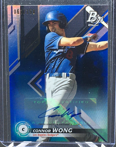 2019 TOPPS BOWMAN PLATINUM - C. WONG - #TOP-48 - #'D/50 - AUTOGRAPH - BLUE