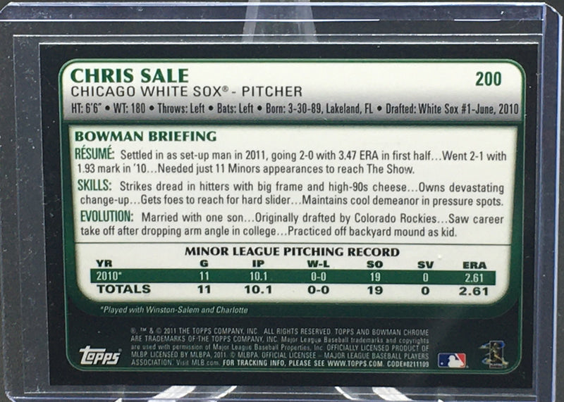 2011 TOPPS BOWMAN CHROME - C. SALE -