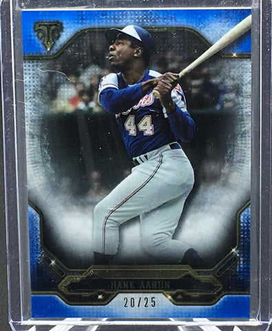 2020 TOPPS TRIPLE THREADS - H. AARON - #10 - #'D/25 - BLUE