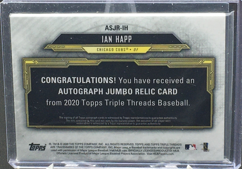 2020 TOPPS TRIPLE THREADS - I. HAPP - #ASJR-IH - #'D/75 - PURPLE