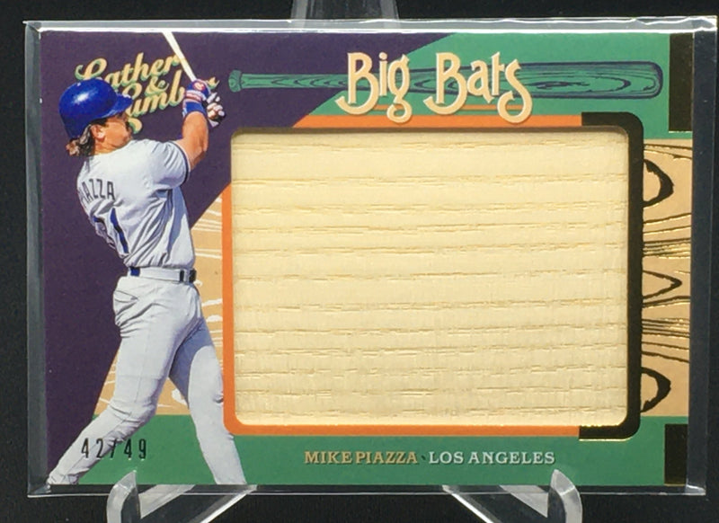 2019 PANINI LEATHER AND LUMBER - M. PIAZZA - #BB-MP - #'D/49 -GAME USED MATERIAL