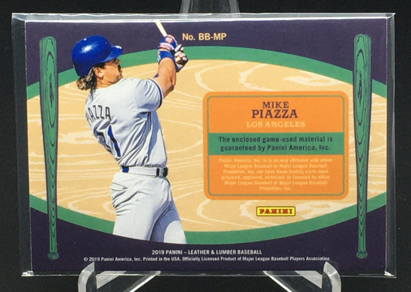 2019 PANINI LEATHER AND LUMBER - M. PIAZZA - #BB-MP - #'D/49 -GAME USED MATERIAL