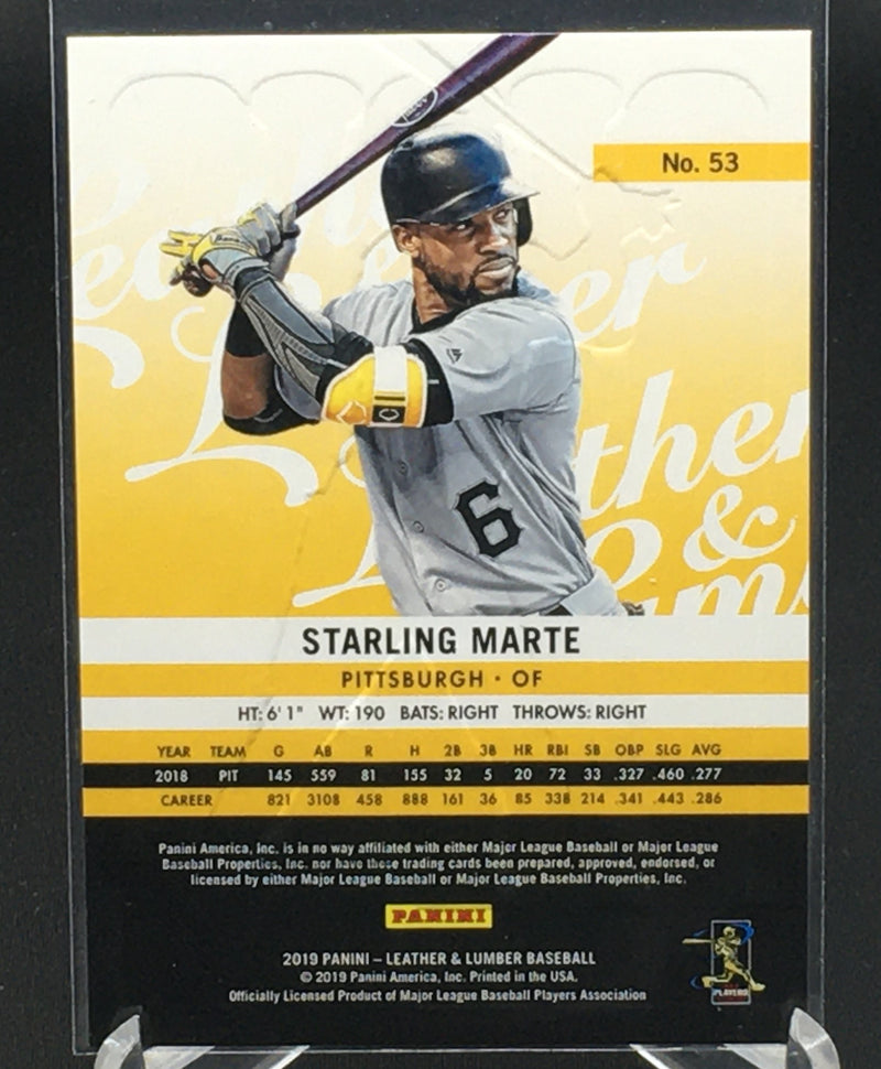 2019 PANINI LEATHER AND LUMBER - EMBOSSED GOLD PROOF - S. MARTE -