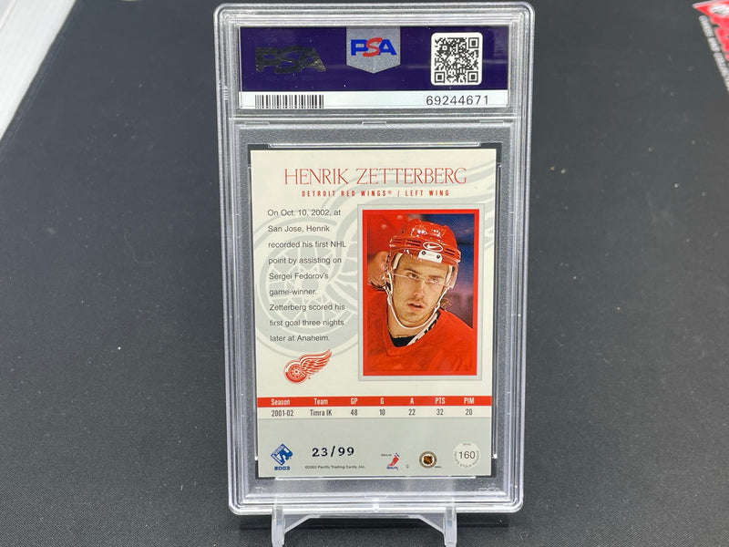 2002 PACIFIC PRIVATE STOCK - RESERVE - H. ZETTERBERG - #160 - #'D/99 - PSA 9